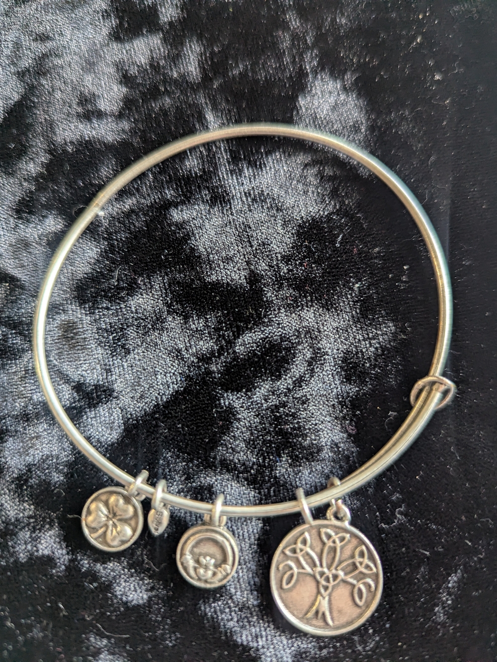 Silver Tree of Life Charm Bangle Bracelet - Women's Jewelry